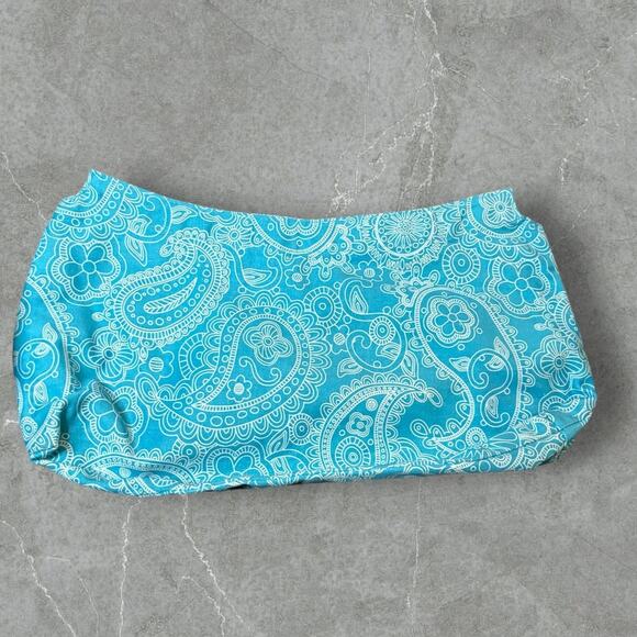 Retired Thirty-One Skirt Purse Cover- Bright Blue Paisley - Picture 2 of 2